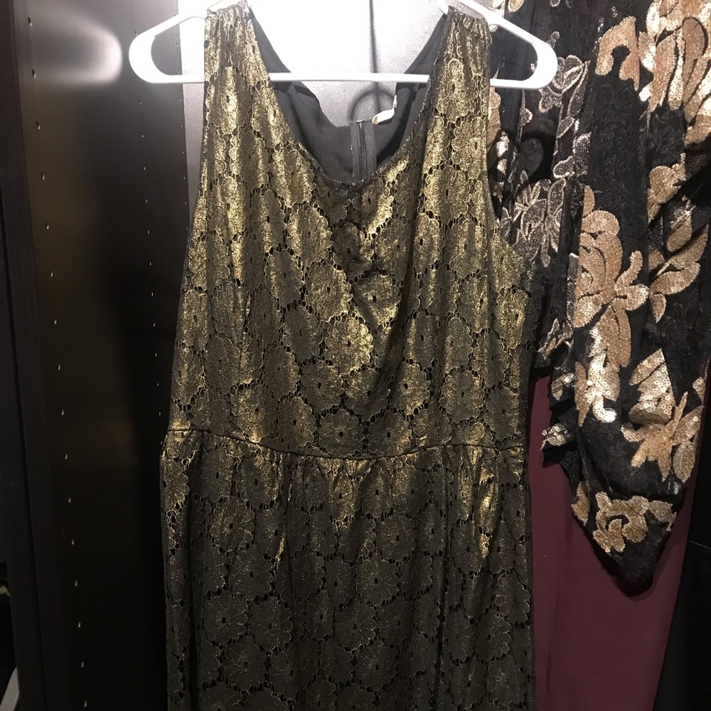 Black & Gold Lace Dress